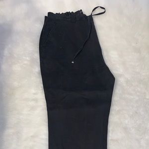 Black linen pants